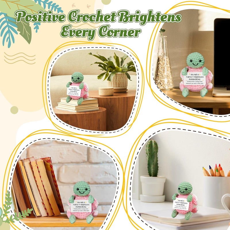 HEXMOZ Teacher Valentine's Gifts for Women, Daycare, Preschool, Kindergarten - Thank You Being Part of My Story Appreciation Gift Ideas - Handmade Turtle Crochet Emotional Support with Positive Card - Image 5